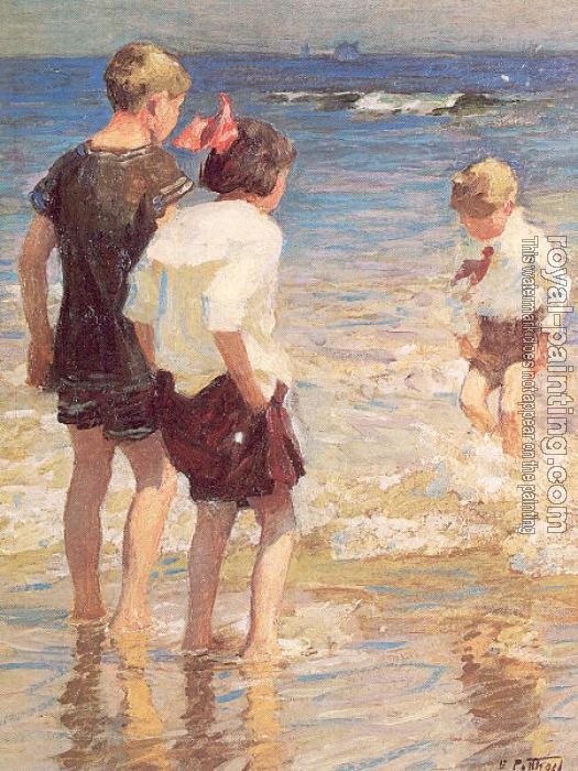 Edward Henry Potthast : Children at Shore No. 3